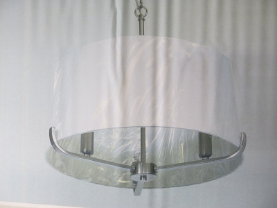 Impex Ceiling Light, White & Chrome Shade, Product Code IL8796. Bulb not Included. RRP &pound;150.00.