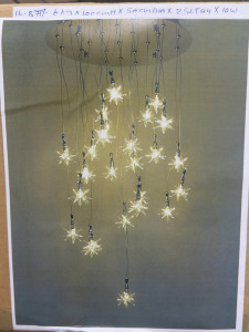 Impex Ceiling Light, Hanging Stars, Product Code IL8799. Bulb not Included. RRP &pound;175.00.