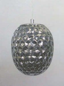 Impex Ceiling Light, Chrome Hexagonal Pattern, Product Code IL8802. Bulb not Included. RRP &pound;95.00.