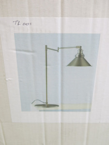 Impex Table Lamp,Nickle Finish with Adjustable Arm, Product Code PG304122/FL/N/JL. Bulb not Included. RRP &pound;95.00.