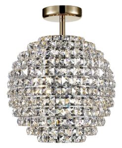 Impex Lighting Ceiling Light, NORD 4 LT SF Gold Clear Crystal, Product Code CFH608241/SF/G, 4 x 28W (G9) Bulbs. Size Dia 30cm x H37cm, Weight 4.5kg. Bulbs Not Included. RRP 435.00.