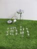 Impex Ceiling Light, Crystal Chandelier, Product Code CFH5261/03/CH, 3 x 20W (G4) Bulbs. Size Dia 15cm x H125cm, Weight 3kg. Bulb not Included. RRP &pound;174.00. - 3