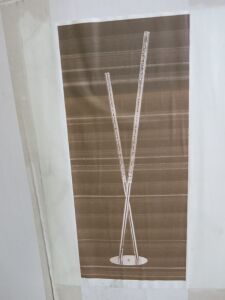 Impex Floor Lamp, 2 Crossed Chrome Stems. Product Code P8/FL2391. RRP &pound;180.00.