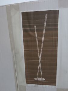 Impex Floor Lamp, 2 Crossed Chrome Stems. Product Code P8/FL2391. RRP &pound;180.00.