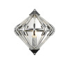 Impex Ceiling Light, GERDA 1LT Wall Chrome, Product Code PG1702/01/WB/CH, 1 x 60W (SES) Bulb. Size Dia 28cm x H30cm, Weight 1.5kg. Bulb Not Included. RRP &pound;164.00.