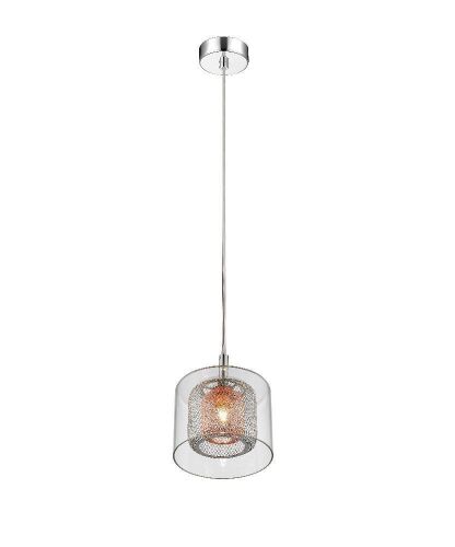 Impex Ceiling Light, DANGLE Glass Copper Mesh, Product Code PGH606101/01/CU/CH, 1 x 28W (G9) Bulb. Size Dia 14cm x H25cm, Weight 0.7kg. Bulb Not Included. RRP &pound;113.00.