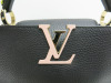 Louis Vuitton Taurillon Capucines PM Rainbow Black Handbag. Date Code AR0281. - 12