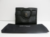 Saint Laurent Uptown Tote Bag in Black Crocodile-Embossed Shiny Leather with Silver Hardware, S/N MAL557653.1218. Comes with Saint Laurent Dust Bag, Warranty Card & Original Purchase Receipt.