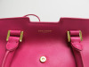 Saint Laurent Monogram Cabas Bag in Pink Leather with Gold Hardware, S/N GRP394461.0715. Comes with Saint Laurent Dust Bag. - 6