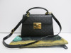 Gucci Padlock Black Embossed Leather Padlock Bag with Gold Hardware, S/N A022356322. Comes with Gucci Dust Bag.