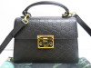 Gucci Padlock Black Embossed Leather Padlock Bag with Gold Hardware, S/N A022356322. Comes with Gucci Dust Bag. - 5