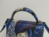 Salvatore Ferragamo Gancini Continental Bag in Blue Floral Print, S/N FZ-21 111B. Comes with Salvatore Ferragamo Dust Bag. - 5