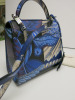 Salvatore Ferragamo Gancini Continental Bag in Blue Floral Print, S/N FZ-21 111B. Comes with Salvatore Ferragamo Dust Bag. - 3