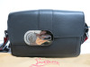 Christian Louboutin Santiago Grained Leather Shoulder Bag in Black & Red, S/N CM53. Comes with Christian Louboutin Dust Bag. NOTE: damage to buckle. - 3