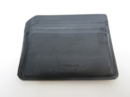 Montblanc Black Lambskin Card Holder.