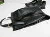 Louis Vuitton Runaway Black Leather Trainers, Size 8 1/2. Comes with Black Leather Louis Vuitton Shoe Bag. NOTE: damage to back as viewed. - 5