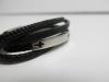 Black Woven Leather Bracelet with Silver Closure. - 3