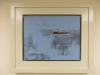 Oil on Canvas Framed Painting of a Fishing Boat on Blue Background, Signed 'L' with J.Manley Gallery Sticker to Rear in Heavy Duty Wood Frame. Artwork Size 46 x 36cm, Frame Size 68 x 57cm.