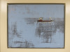 Oil on Canvas Framed Painting of a Fishing Boat on Blue Background, Signed 'L' with J.Manley Gallery Sticker to Rear in Heavy Duty Wood Frame. Artwork Size 46 x 36cm, Frame Size 68 x 57cm. - 2