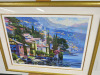 Framed, Glazed & Mounted Limited Edition Artwork, 65/115, Serigraph on Canvas Titled "Impressions of Lake Como", Signed by Artist Behrens. Size H86 x W110cm. - 5
