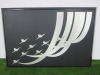 "Air Display" Handmade Bam-Art Alpi Framed Multi Media. Size 103 x 69cm.