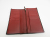 Salvatore Ferragamo Gancini Long Wallet in Black Leather with Red Interior, S/N I7-66AO69. - 2
