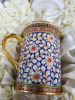 The East India Company Royal Bone China Benjarong 18ct Gold Hand Painted Set Of 4 Mugs with Strainer & Lid in Presentation Box. - 2