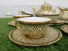 15 x Pieces of The East India Company Royal Bone China Benjarong 18ct Gold Hand Painted Crockery to Include: 1 x Tea Pot, 1 x Milk Jug, 7 x Tea Cups & 6 x Saucers. - 5