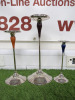 3 x Assorted Sized Silver Plated Candle Stick Holders.