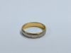18ct Yellow & White Gold Ring, Hallmarked AU 750, with Silver Inlay. Size "T". Weigh 6.41g. - 2