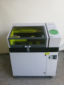 Roland Versa UV Flatbed Printer, Model LEF-12i, S/N ZEX1104. Comes on Bofa Fume Extraction Mobile Cabinet, Model LEF 12..