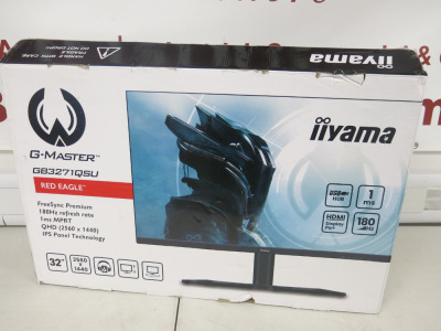 iiYama G-Master 32" Red Eagle Monitor, Model GB3271QSU. Comes in Original Box.