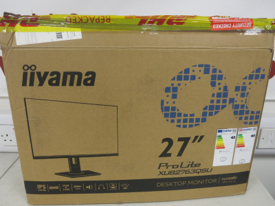 iiYama 27" Pro Lite Desktop Monitor, Model XUB2763QSU. Comes in Original Box.