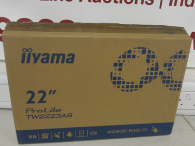 iiYama 22" Pro Lite Interactive Android Touch Panel PC/Monitor, Model TW2223AS. Comes in Original Box.