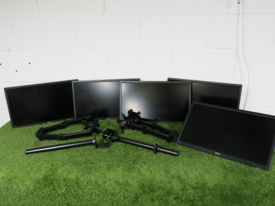 5 x Benq 22" LCD Monitor, Monitor GW2270. Comes with 2 x Dual Arm Desk Monitor Mount.