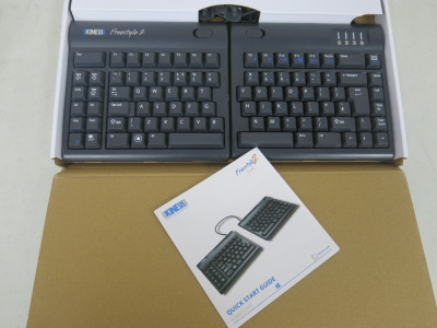 Boxed/New Kinesis Freestyle 2 Keyboard, Model KB800PB.