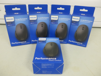 5 x Boxed/New Phillips 5000 Series Wireless Mouse.