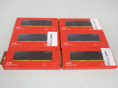 7 x XPG Gammix D45 DDR4 Memory Module, 8GB, 3200Mhz.