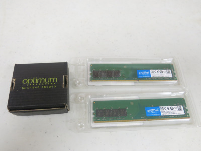 2 x Crucial 4GB Desktop DDR4-2400 Memory Module & 1 x Adata 32GB CFAST 2.0 MLC Memory Card.