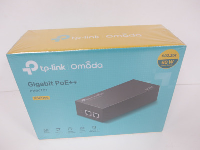 Boxed/New TP-Link Omada Gigabit PoE++ Injector, POE170S.