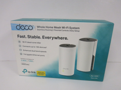 Boxed/New TP-Link Deco Whole Home Mesh Wi-Fi System, Model AC1200 Deco M4.