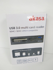 Akasa USB 3.0 Multi Card Reader.