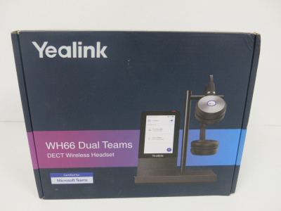 Yealink WH66 Dual Teams DECT Wireless Headset, Model WHD622.