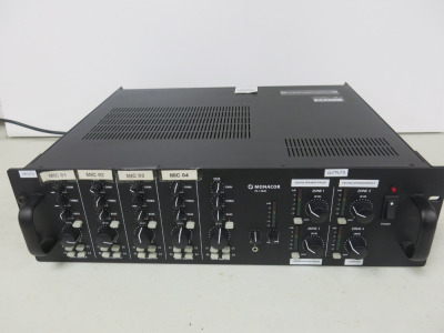 Monacor 4 Zone PA Mixing Amplifier, Model PA-12040.
