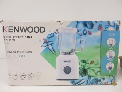 Kenwood Blend-Xtract 3 In 1 Blender, Model BLP31.DO. Comes in Original Box & Appears New/Unused.