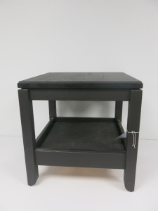 Wooden Side Table in Grey, Size H41 x W41 x D41cm.