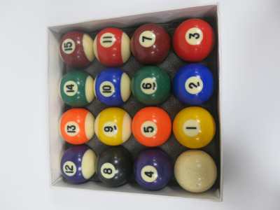 Set of Spots & Stripes Pool Balls.