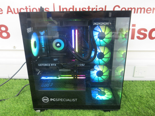 PC Specialists Gaming PC Running Windows 11. CPU AMD Ryzen 7 9800X3D, GPU-MSI GeForce RTX5080 16G Ventus 3x OC Plus, Motherboard ASUS Tuf Gaming B850 Plus Wifi, Ram 32GB (2 x 16GB) Corsair DDR5 6000 32GB KIT, Corsair MP600 Core XT 2TB SSD, Corsair RGB A10