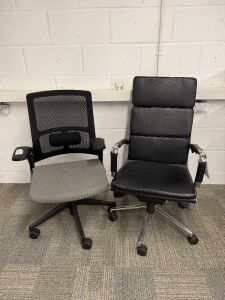 2 x Assorted Office Swivel Chairs.