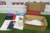 Lot of Assorted Materials to Include: Red Paper Folders, Blue Plain Lined Writing Books, Foam Sheets, Stabilizing Sheets & Air Freshener Kit.